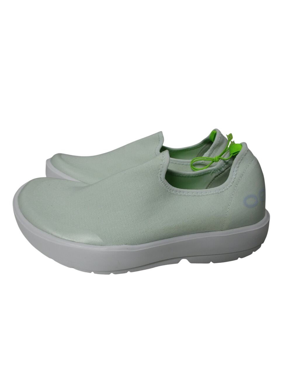 OOFOS OOmg eeZee Low Womens Sz 9 Ice (Green) Slip On Recovery Shoes Canvas